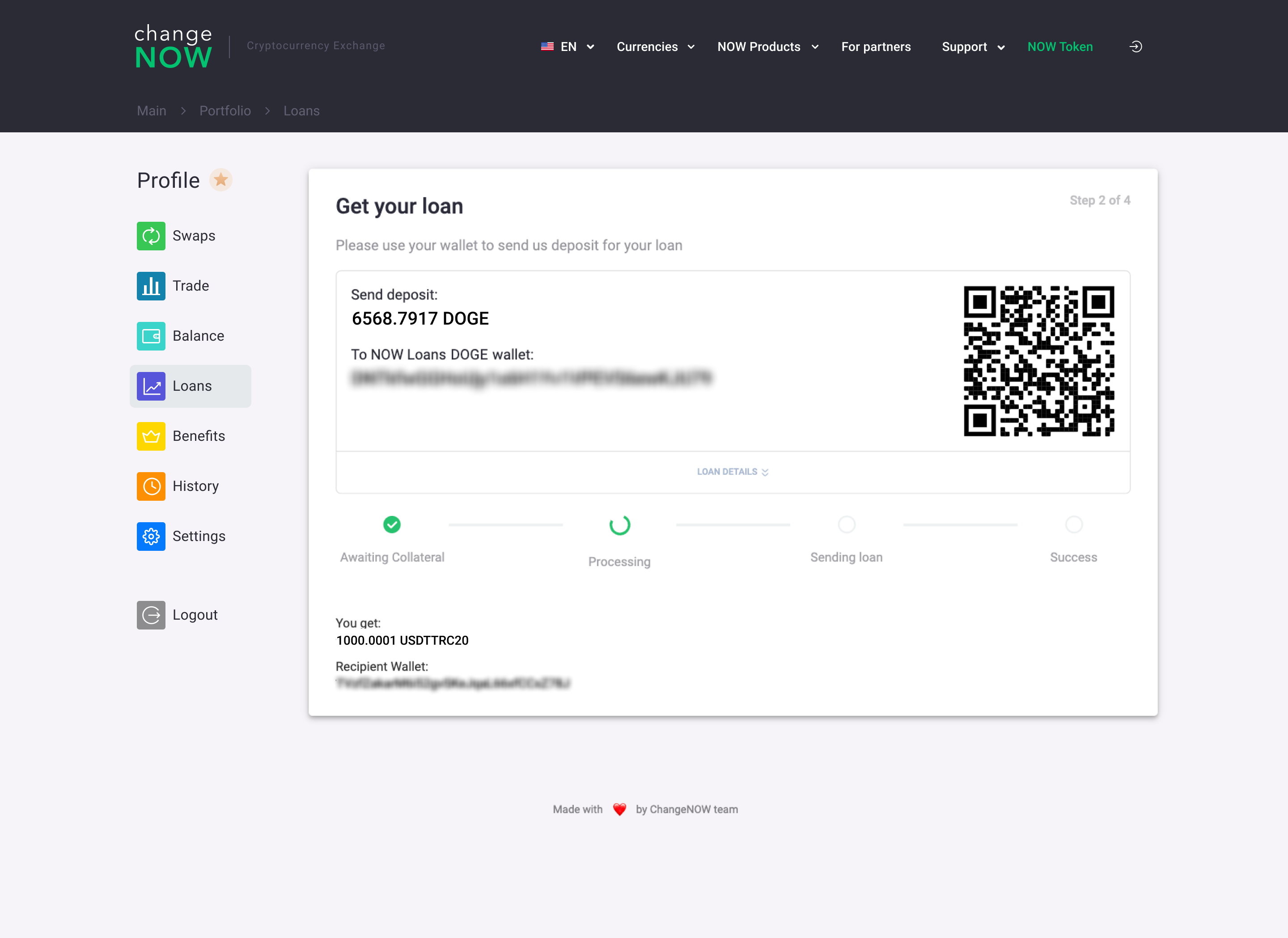 Example screen